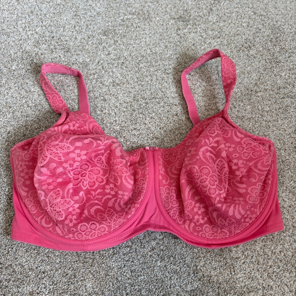 Amoena Germany Bra 40G Pink Lace Underwire Floral